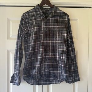 John Varvatos U.S.A. Mens Plaid Button-Down Shirt – Size S